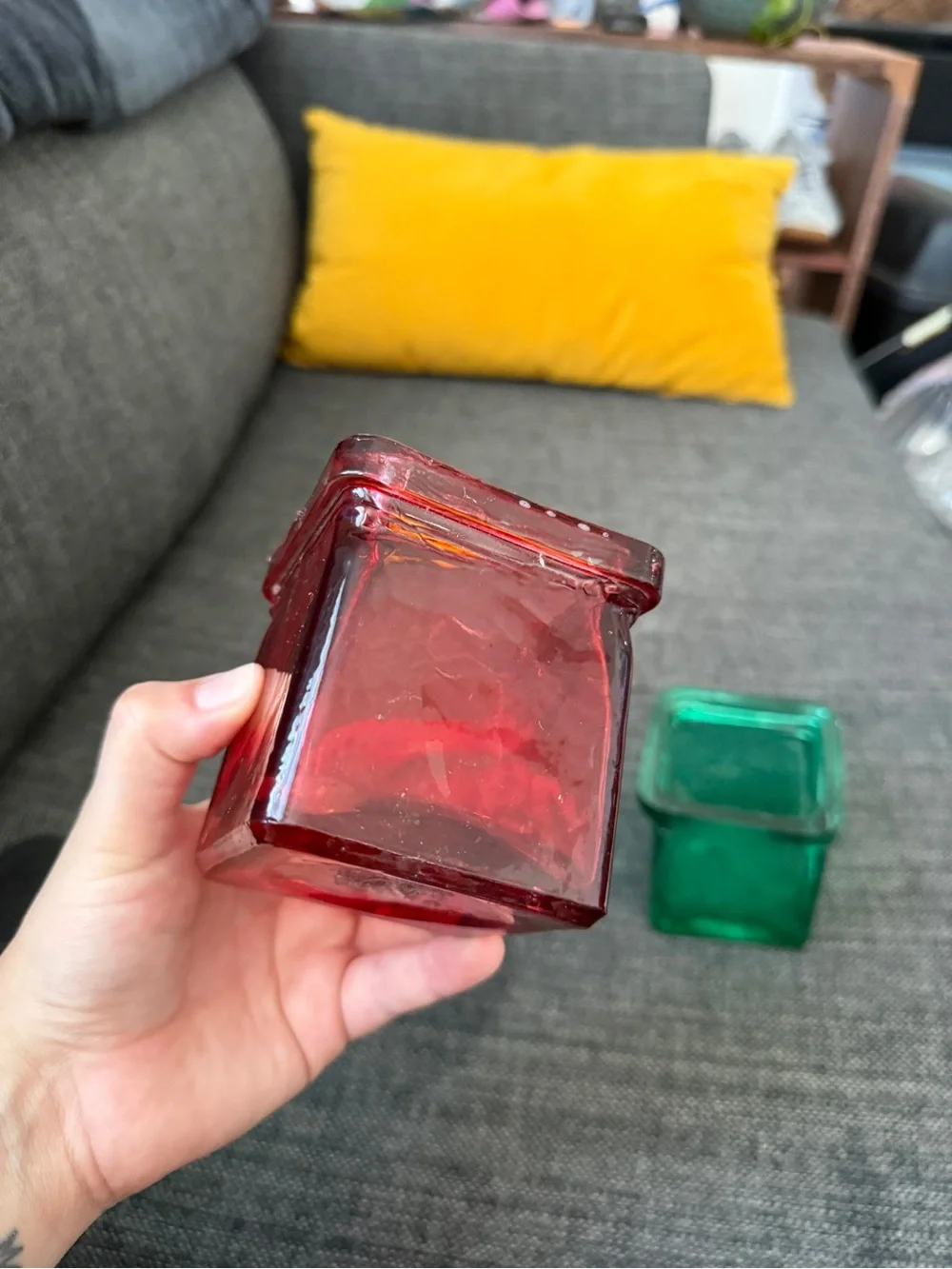 Red and Green Glass Votive Candle Holders - Home Accents Potterybarn